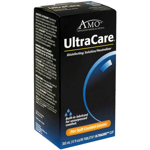 Ultra Care Ultra Care Disinfecting Solution/Neutralizer For Soft Contact Lenses Contact Lens Solution Black