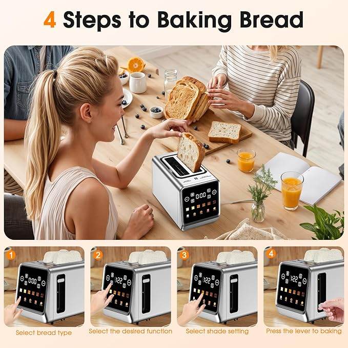 SmartPursue™ Stainless Steel Smart Digital Toaster Toaster