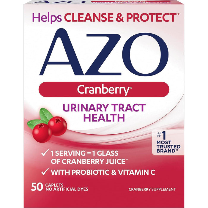 AZO | Cranberry Caplets | Urinary Tract Health Support | 50 Count