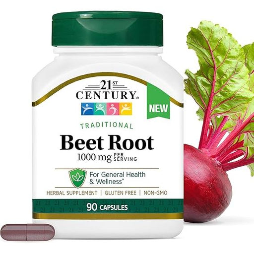 21st Century Beet Root 1000 mg 90 capsules Vitamins & Supplements
