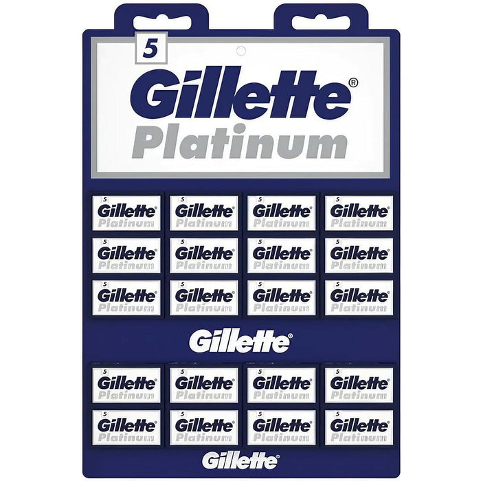 Gillette Platinum Double Edge Razor Blades - 20x5 Pack