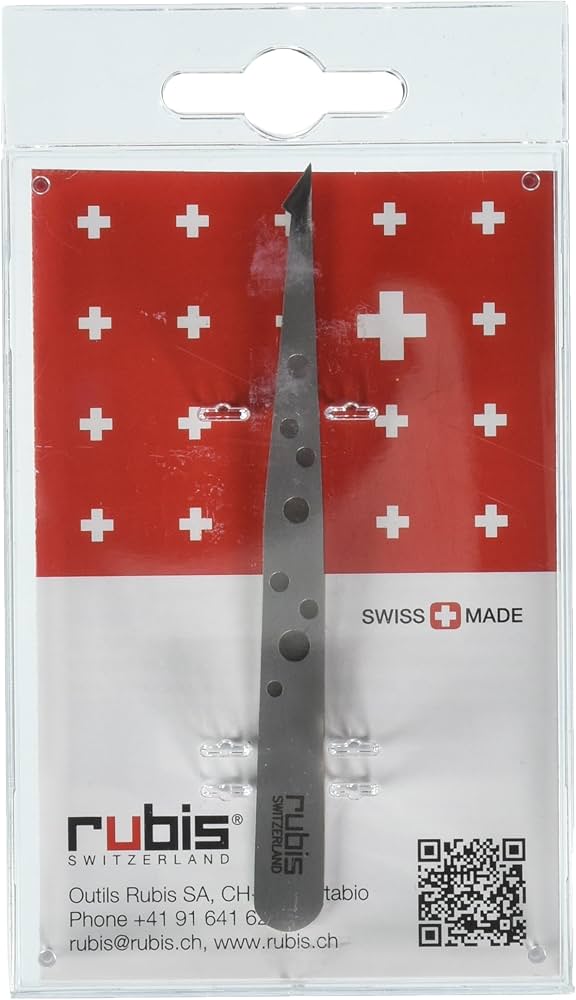 Rubis Switzerland Evolution Two Tip Tweezer-Silver