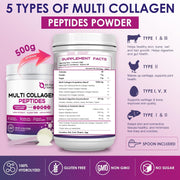 Nature Target Hydrolyzed Multi Collagen Peptides Powder, 1.1 LB Collagen
