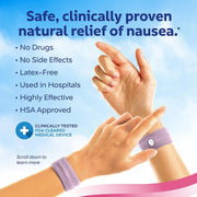 Sea-Band Sea-Band Mama Morning Sickness Relief Acupressure Wrist Bands - 1 Pair / 2 Oz Morning Sickness Relief Band Light Gray