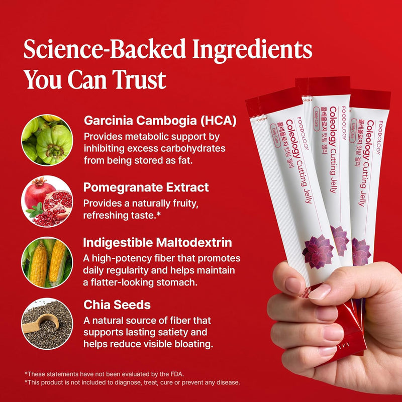 AsiaBeautyMall Foodology Coleology Cutting Jelly Supplement Firebrick