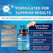 Nature Target SBO Probiotics with Prebiotic Fiber, 60 Billion CFUs, 90 Veggie Capsules Probiotic