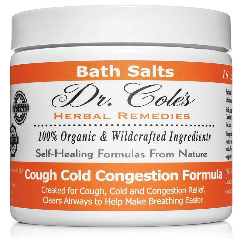 COLEHERBALS 28 - Dr. Cole's Organic Cough Cold Congestion Bath Salts Herbal