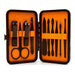 10-Piece Stainless Steel Manicure Kit - Orange 8.8oz.
