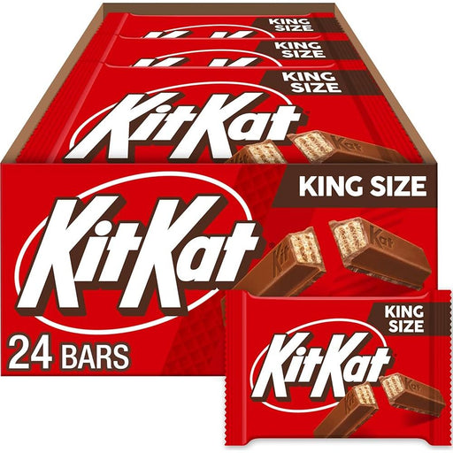 kit kat KIT KAKIT KAT Milk Chocolate Wafer King Size, Candy Bars, 3 oz (24 Count)T 24X3OZ KING SIZE Candy & Chocolate