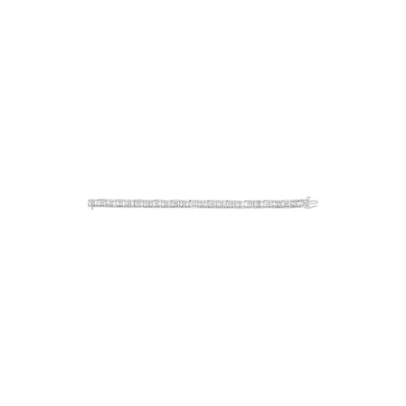 Bids.com 10K White Gold Round and Baguette Cut Diamond Bracelet (2.00 cttw, H-I Color, I2-I3 Clarity) Bracelets