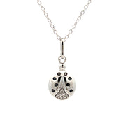 Bids.com .08ct Black Diamond Animal Pendant Sterling Silver Pendants