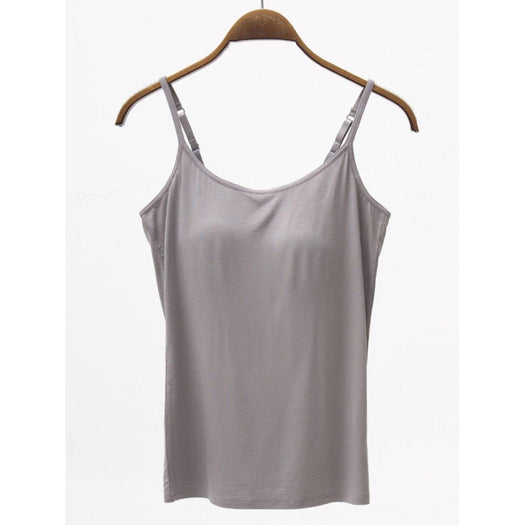 Adjustable Strap Modal Cami with Bra