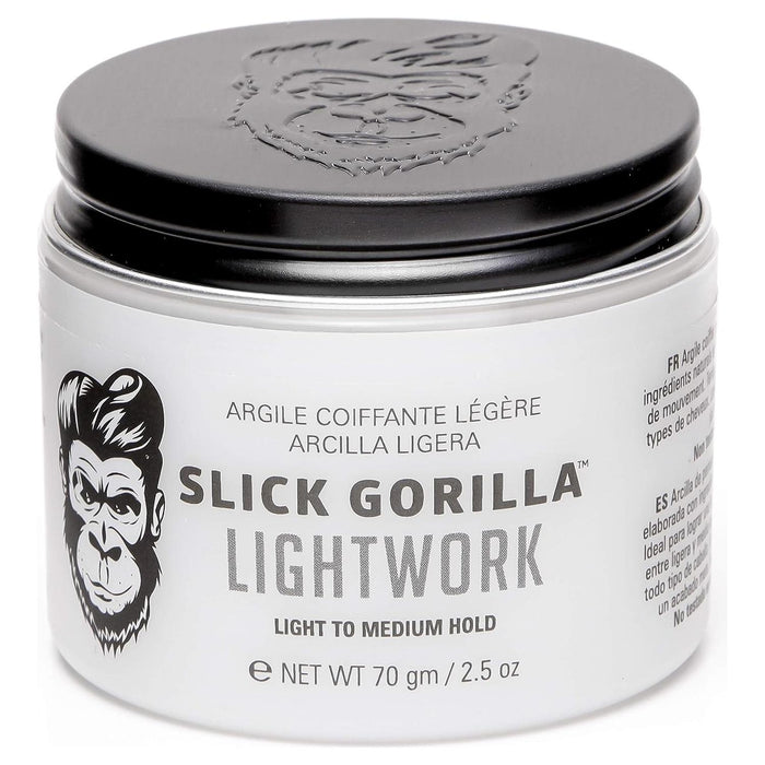 Slick Gorilla Clay Pomade ( Firm Hold ) Or Lightwork ( Light To Medium Hold ) - 2.5 Oz (70 Gm)