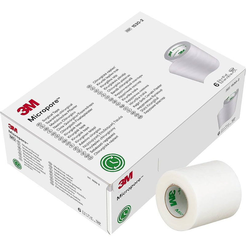 3M 3M Micropore Surgical Paper Tape, 2 Inch, Box of 6 Medical Tape & Bandages