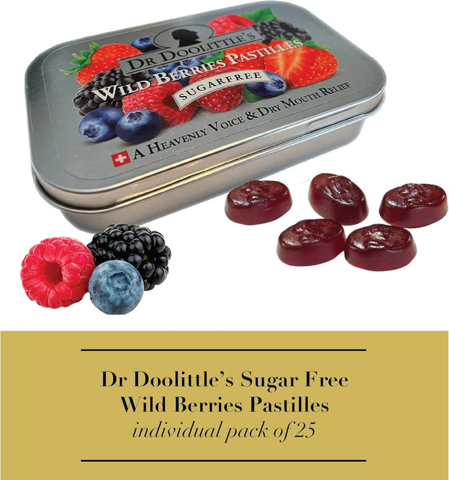 Dr Doolittle's Wild Berries Sugarfree Pastilles - 25 Count 60g