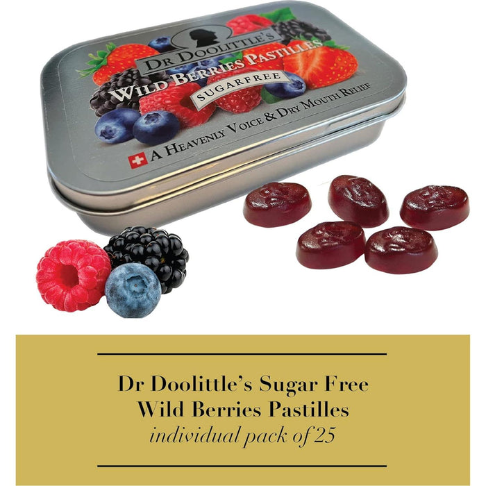 Dr Doolittle's Wild Berries Sugarfree Pastilles - 25 Count 60g