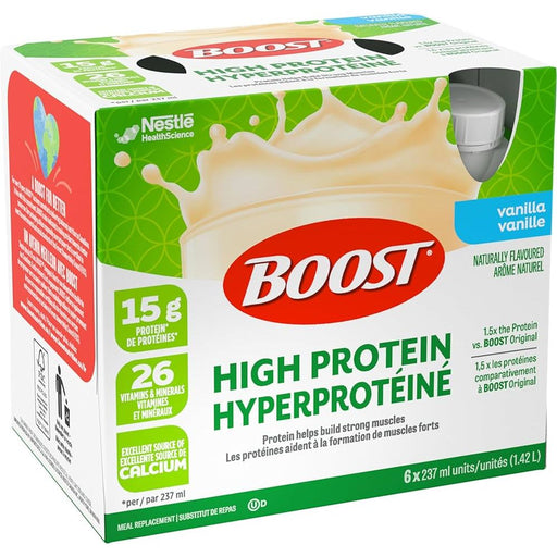 Boost BOOST 15 g High Protein Meal Replacement Drink, Vanilla, 237 ml, 6 Counts ( Pack Of 4 ) Health Care