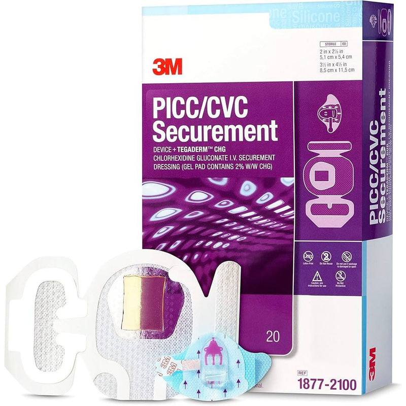3M IV Advanced Securement Dressing for PICC/CVC Catheters, 20 Count