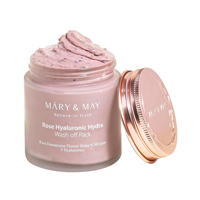 AsiaBeautyMall Mary & May Vegan Rose Hyaluronic Hydra Wash Off Pack Face Mask