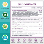 Nature Target 5-in-1 Digestive Health Probiotics, 100 Billion CFUs, 200mg, 90 Veggie Capsules Probiotic