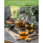 Gardenika Shop Ginseng Green Loose Tea, Medium-Caffeine /w Lemon Myrtle - Refreshing Coffee Alternative - Organic & Kosher Loose Leaf Tea