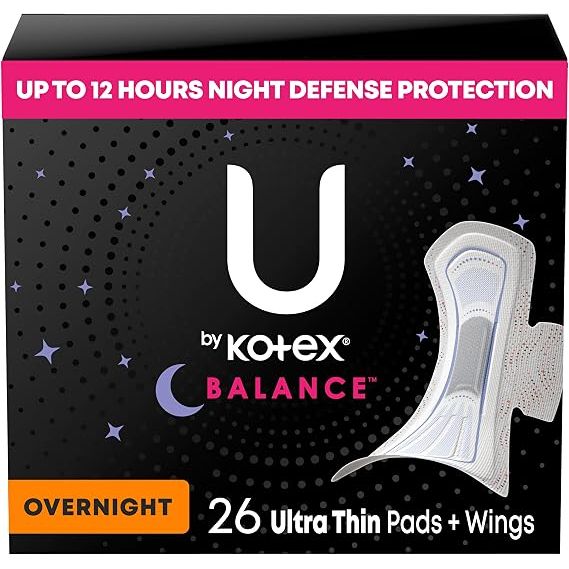 U by Kotex U by Kotex Balance Ultra Thin Pads with Wings 3x26ct Feminine Pads & Protectors Black