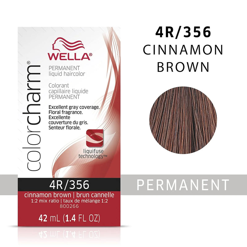 Wella Wella Color Charm Cinnamon Brown 356 / 4R Liquid Creme Haircolor 42ml Hair Care White Smoke