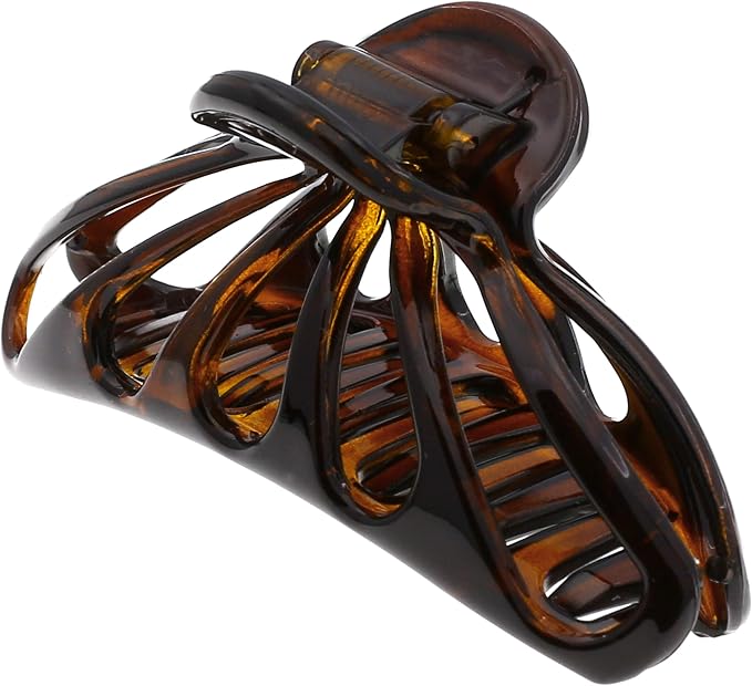 Camila Paris Camila Paris NV110 Premium Tortoise Shell French Claw Clip Hair Accessories White Smoke