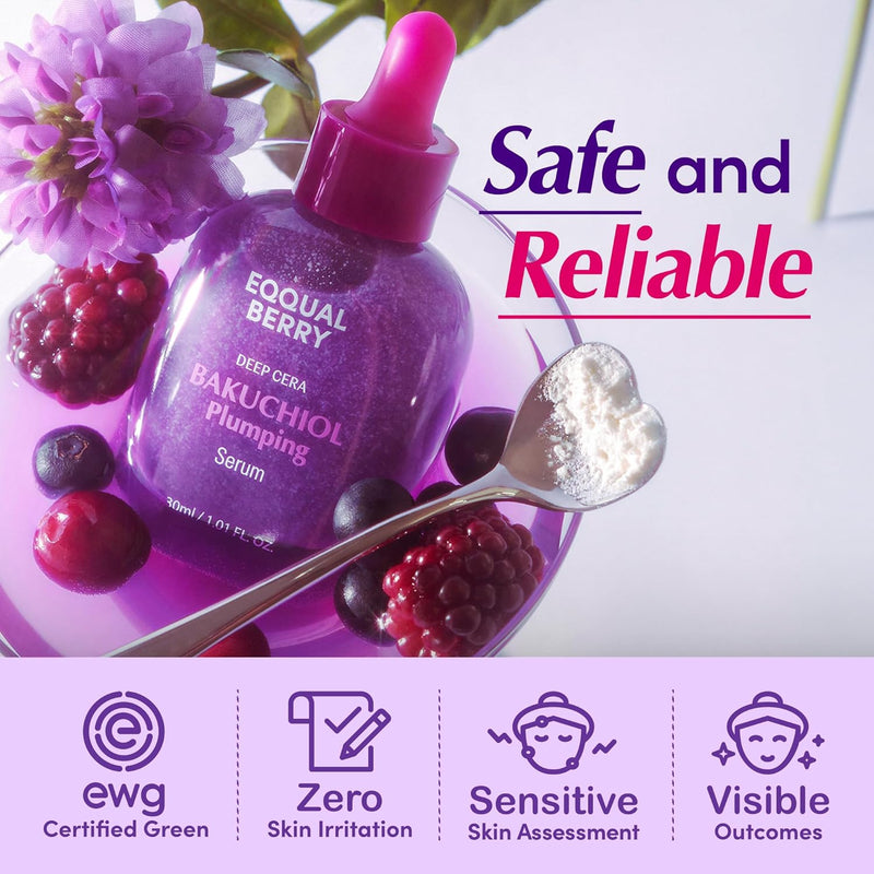 AsiaBeautyMall EQQUALBERRY Deep Cera Bakuchiol Plumping Serum Serum Lavender