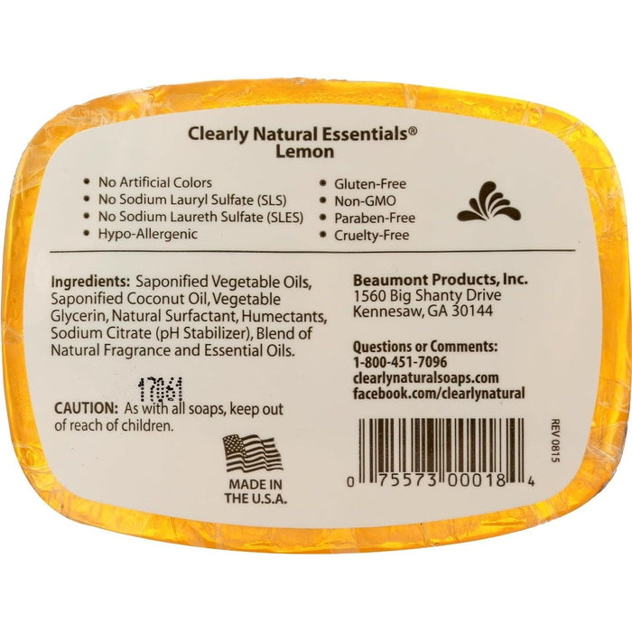 Clearly Natural Essentials Lemon Glycerin Soap 4 oz