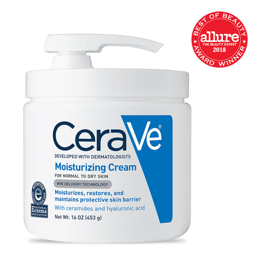 CeraVe CeraVe Moisturizing Cream With Pump 16 Oz Daily Face And Body Moisturizer For Dry Skin Health & Beauty