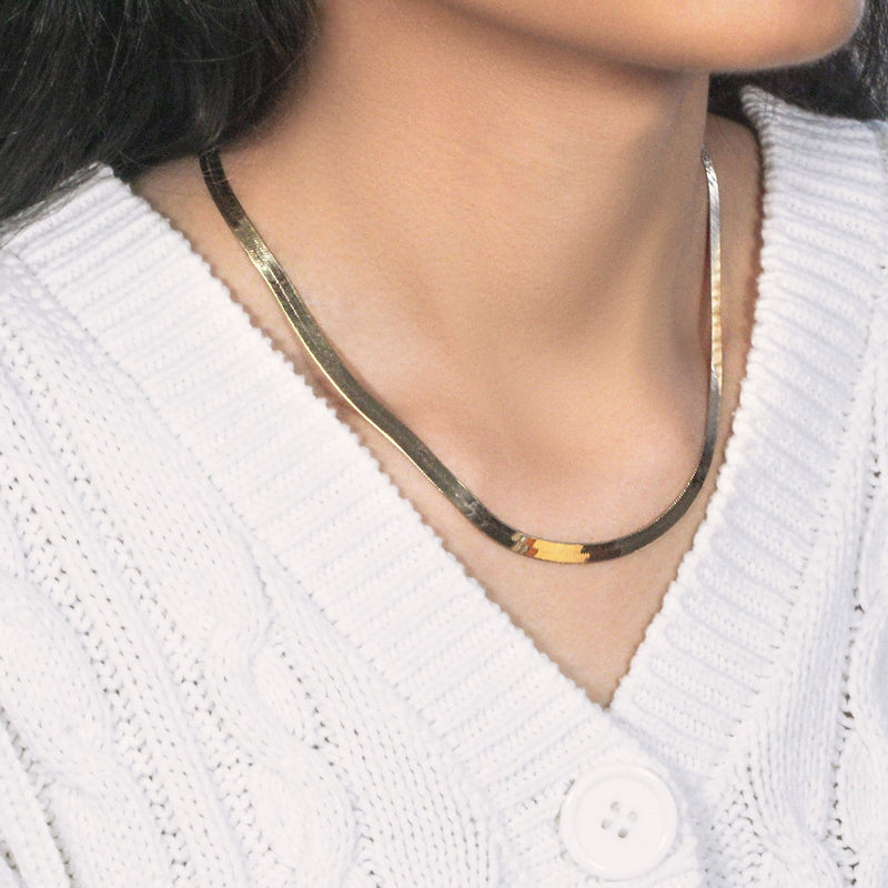 Bids.com Imperial Herringbone Chain in 10k Yellow Gold (5.00 mm) Necklaces