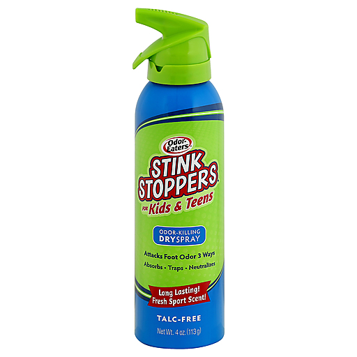 Odor Eaters Odor Eaters Stink Stoppers Dry Spray, Killing, For Kids & Teens, Fresh Sport Personal Care White Smoke
