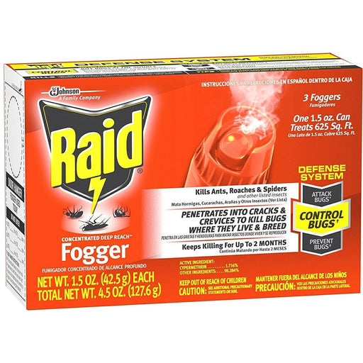 Raid Raid Concentrated Deep Reach Fogger, 3-Pack (6 oz Cans) Pest Control