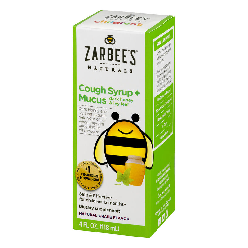 Zarbee's Zarbee's Naturals Children's Dark Honey Ivy Leaf Natural Grape Flavor Cough Syrup Mucus 4 Fl Oz Box Health & Beauty