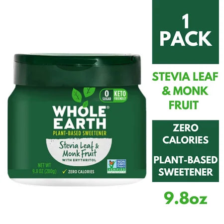 whole earth Whole Earth Stevia Leaf & Monk Fruit Plant-Based Sugar Alternative 9.8 oz Sugar & Sweeteners