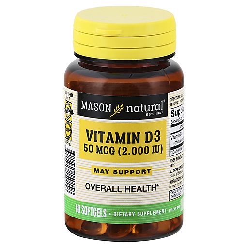 Mason Natural Mason Natural Vitamin D 2000 IU Softgels Ultra Strength - 60ct Vitamins & Supplements