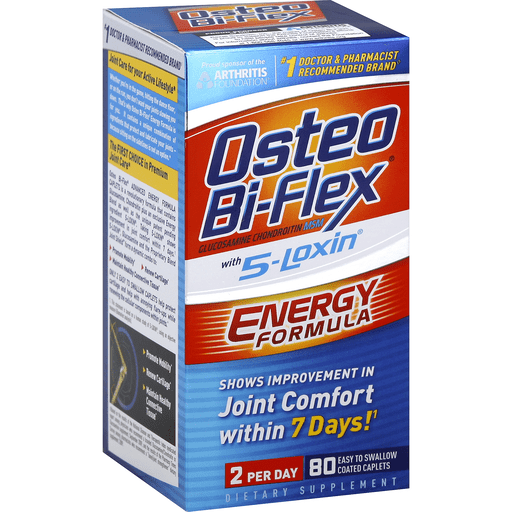 Osteo Bi Flex Osteo Bi Flex Glucosamine Chondroitin MSM, With 5-Loxin, Energy Formula, Coated Caplets Personal Care White Smoke