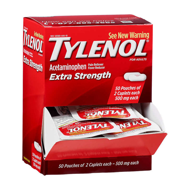 Tylenol Tylenol Extra Strength Caplets Acetaminophen Pain Reliever Fever Reducer Medicine & Drugs
