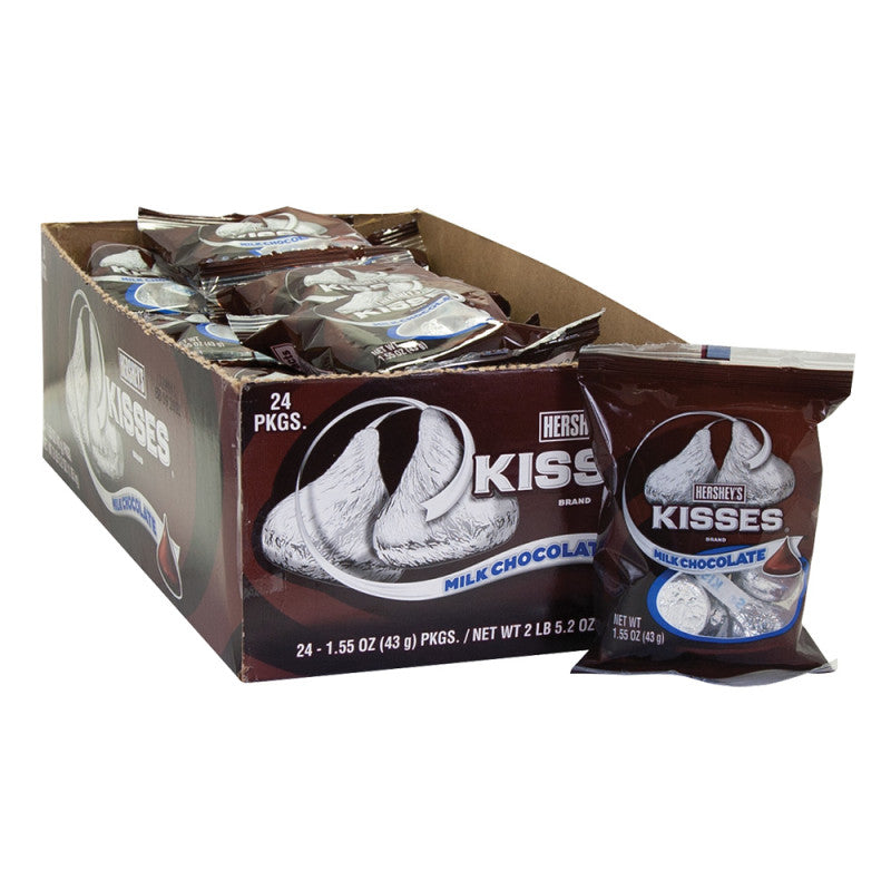 Hershey's Hershey's Kisses Milk Chocolate - 1.5 oz Single Serve Bags, 24 Count Box Candy & Chocolate