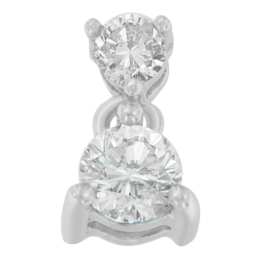 Bids.com 14K White Gold 1/2 cttw Round Cut Diamond Pendant Necklace (I-J, I1-I2) Necklaces