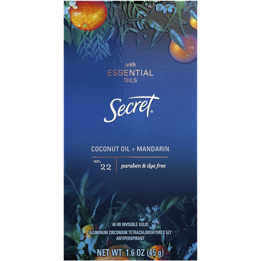 Secret Secret Antiperspirant Deodorant For Women With Essential Oils, Coconut Oil And Mandarin Scent, 1.6 Oz Deodorant Dark Slate Blue