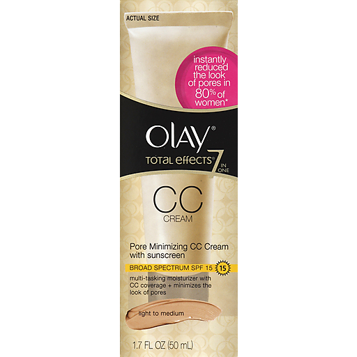 Olay Olay Total Effects Pore Minimizing CC Cream Light To Medium -1.7 Oz Sunscreen