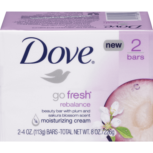 Dove Dove Go Fresh Rebalance Beauty Bars 2 Ct Pack Body Wash