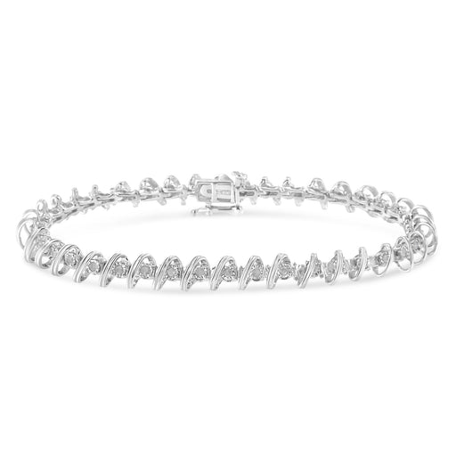 Bids.com .925 Sterling Silver 1/2 Cttw Diamond Miracle-Set 7" Tennis Bracelet (I-J Color, I3 Clarity) Bracelets
