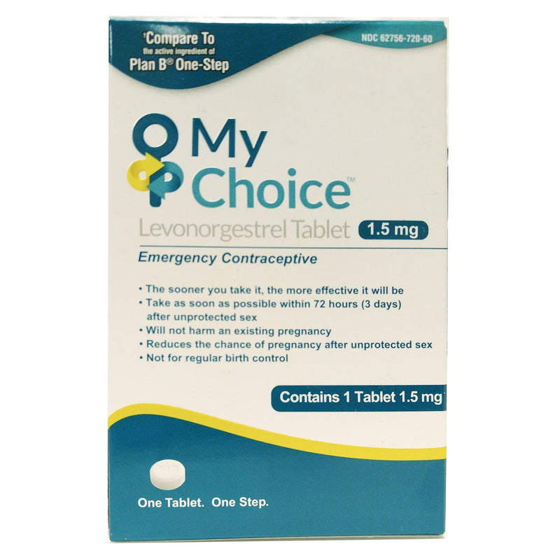 My Choice My Choice Emergency Contraceptive, 1.5mg Levonorgestrel Tablet, 1 Count Medicine & Drugs Antique White