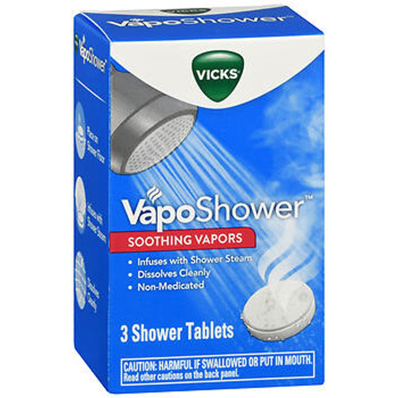 Vicks Vicks VapoShower™ Soothing Non-Medicated Shower Tablets – 3 ct Health & Beauty White Smoke