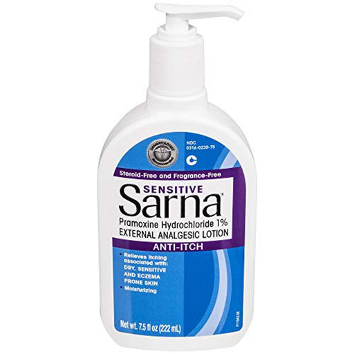 Sarna Sarna Lotion, Anti Itch, Sensitive, Steroid Free 7.5 Fl Oz Lotion & Moisturizer