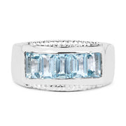 Bids.com 1.75 Carat Genuine Blue Topaz .925 Sterling Silver Ring Rings
