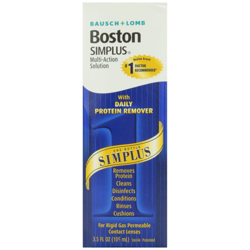 Bausch & Lomb Bausch & Lomb Boston Simplus Multi Action Contact Lens Solution To Clean Condition Rigid Gas Permeable Lenses From 3.5 Fl. Oz Personal Care